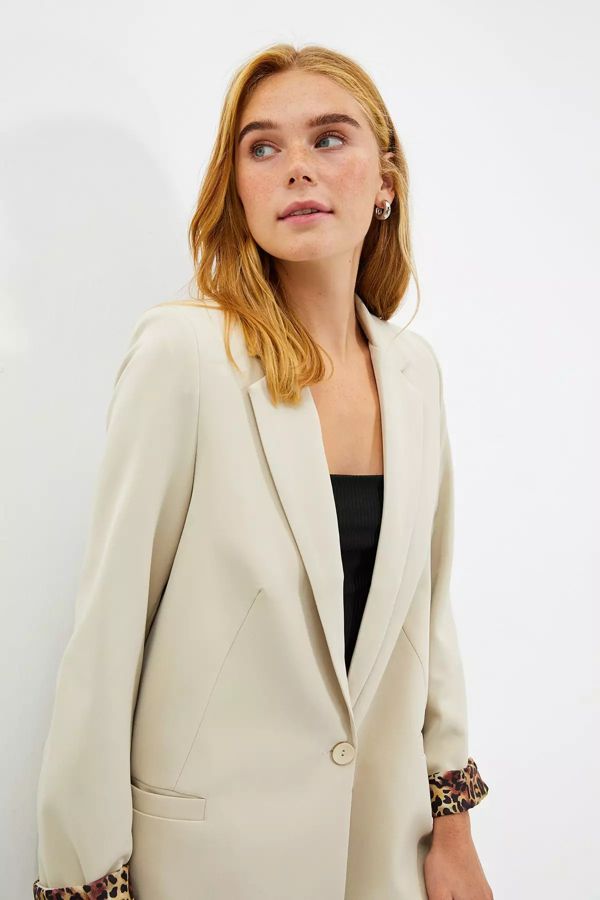 Printed Lining Blazer Jacket