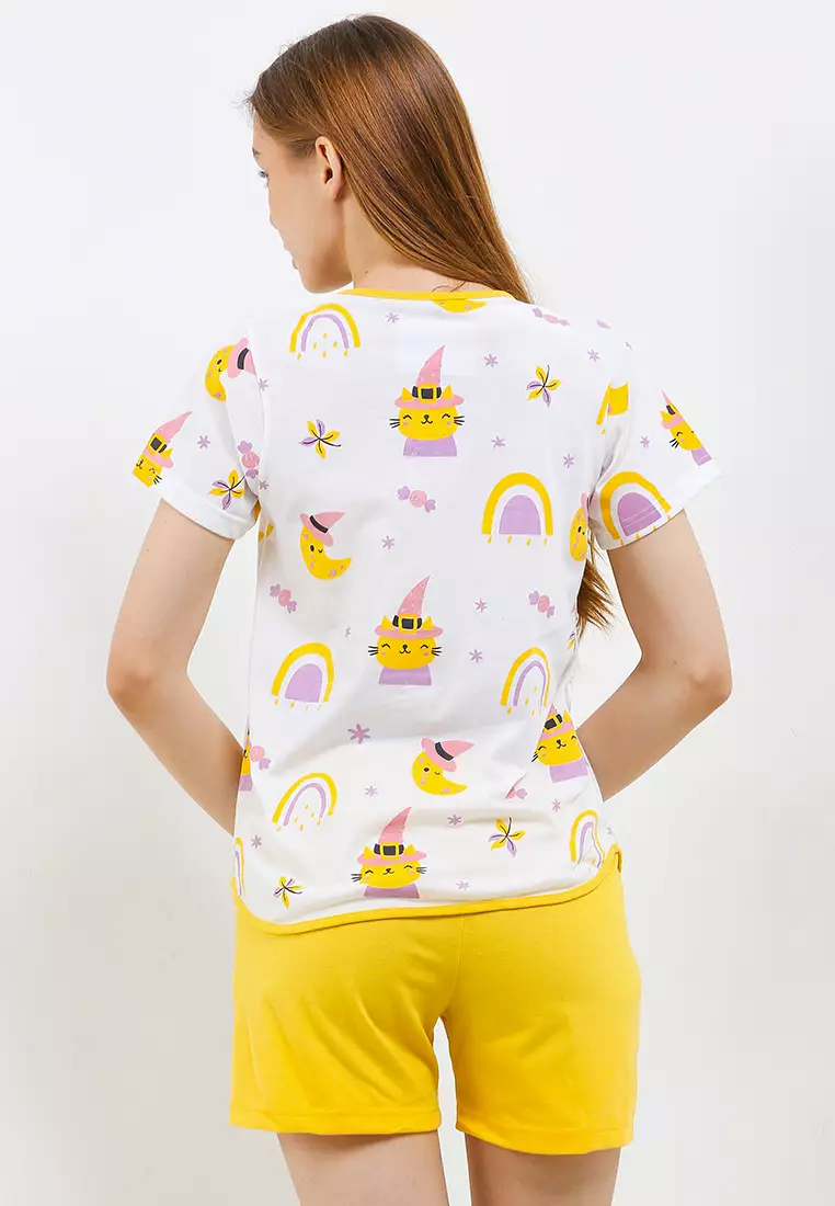 Pyjama Baju Tidur Short Sleeve Short Pants Sleepwear