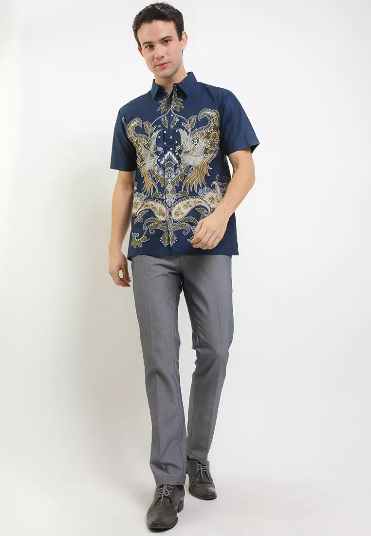 Justin Shirt Kemeja Batik Pria Pendek
