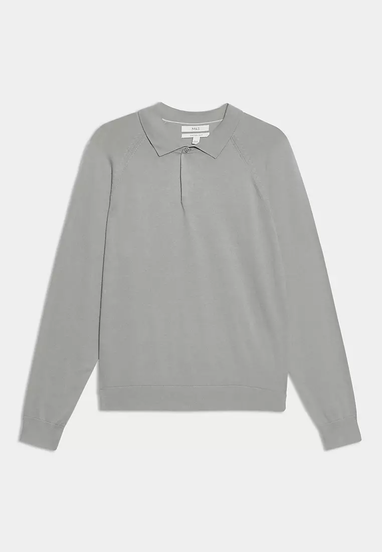 Cotton Rich Knitted Polo Shirt
