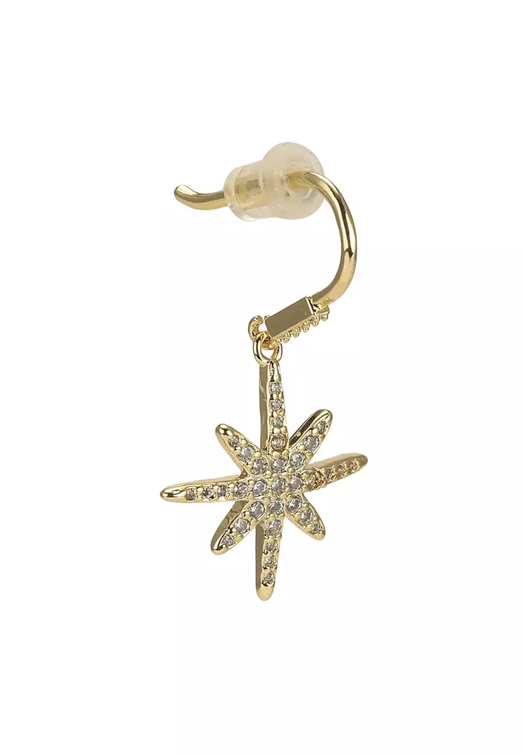 Gold starfish hotsell dangle earrings