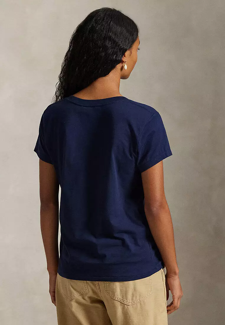 Polo Ralph Lauren Women Cotton Jersey V-Neck Tee