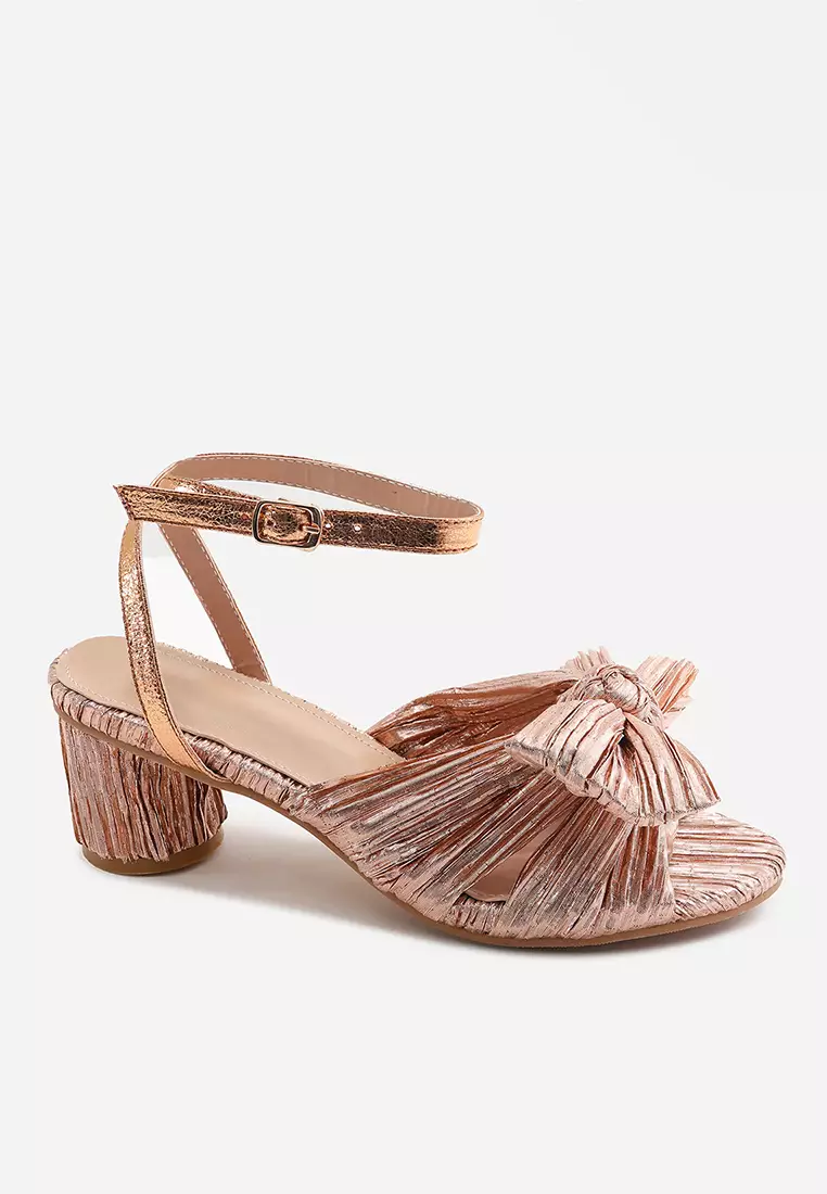 5CM Bowknot Strap Mid Heel Sandals WTY1199-1