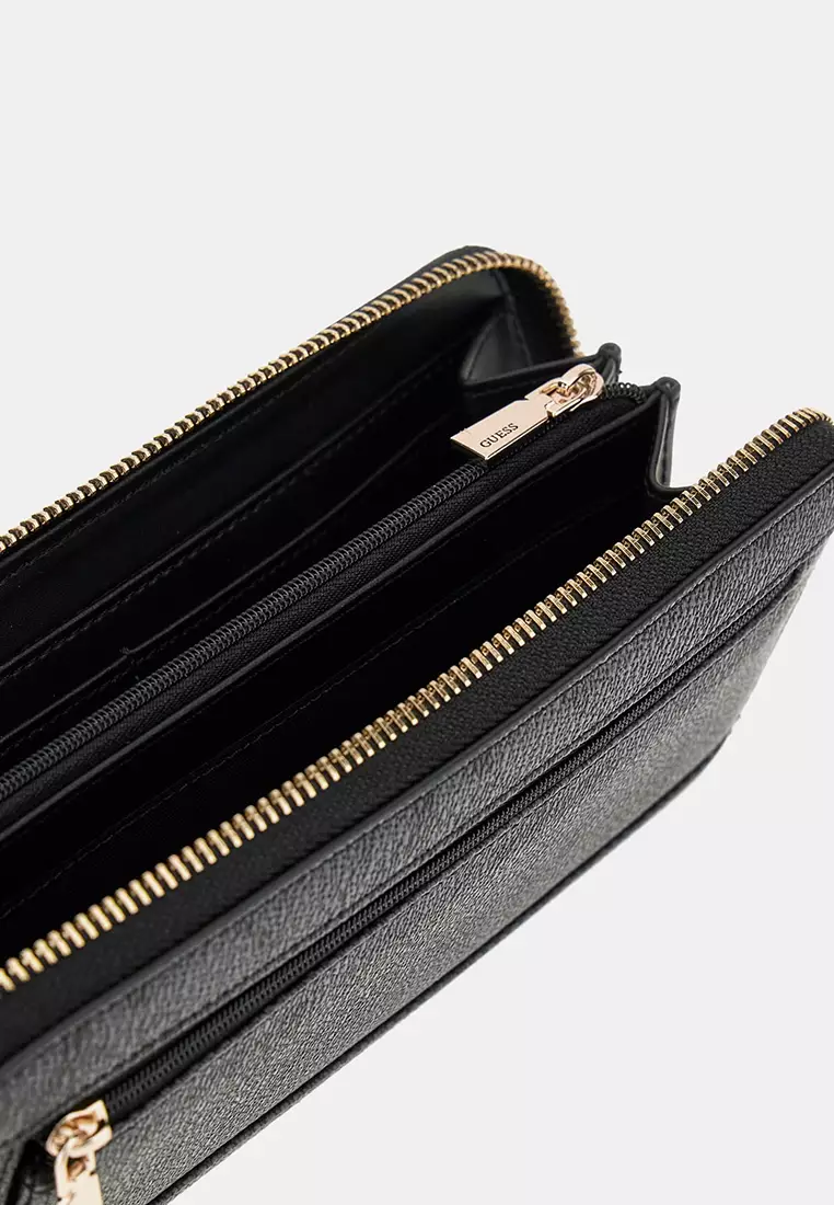Janie Logo Large Zip Around Wallet