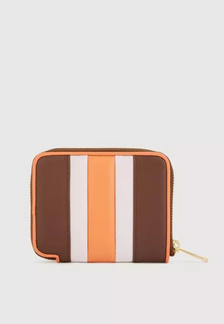 Eugenia Short Zipper Wallet Brown
