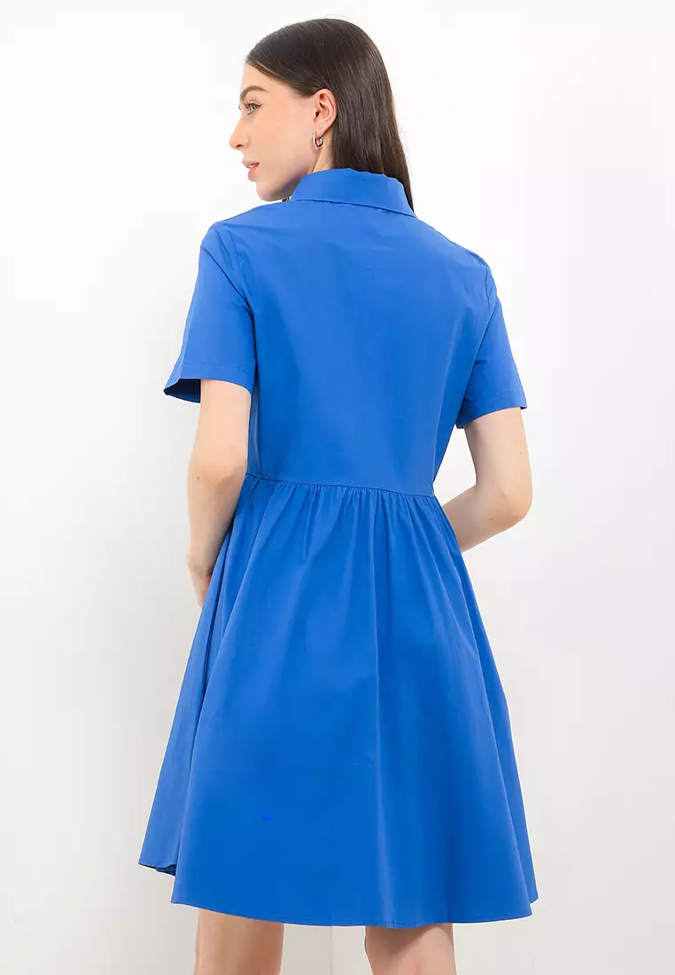 Short Sleeve Mini Shirt Dress