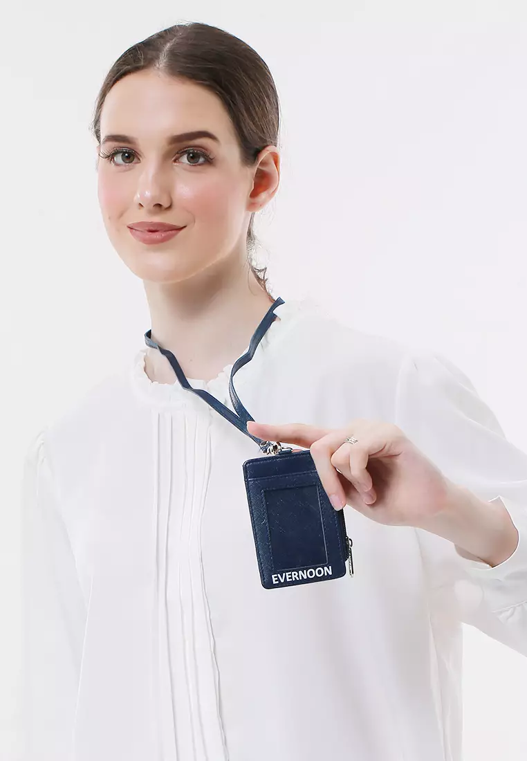 Siska Name Tag Seleting ID Card Desain Simple Premium Quality - Biru Navy