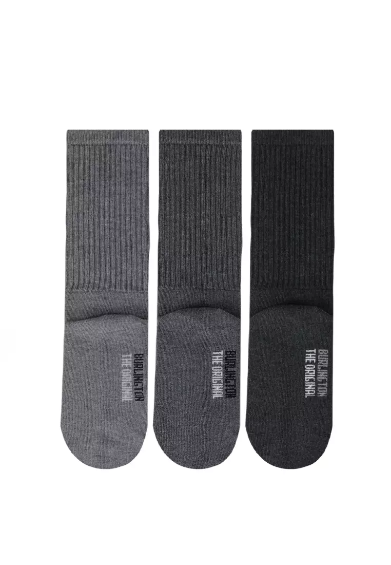 Men's Cotton Thick Sports Crew Socks 3 pairs in a pack 0250