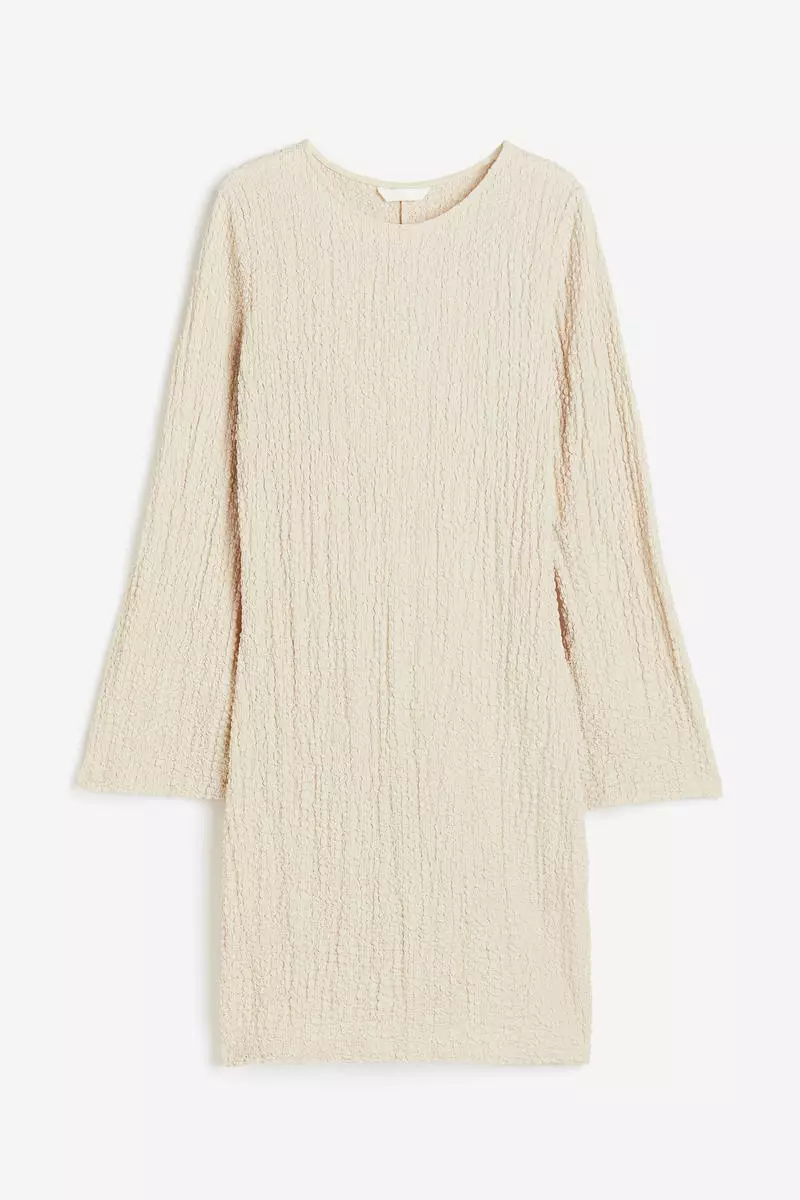 Textured jersey dress