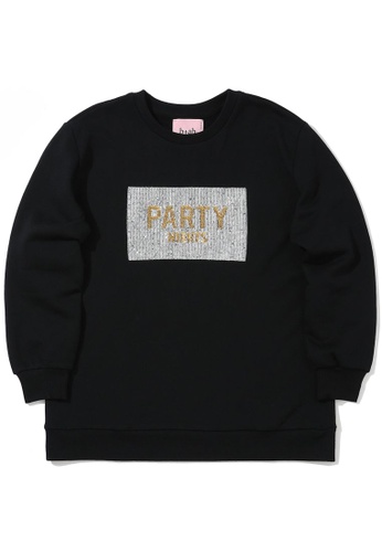 b+ab black "PARTY NIGHTS" sweatshirt AD345AA9A54B17GS_1