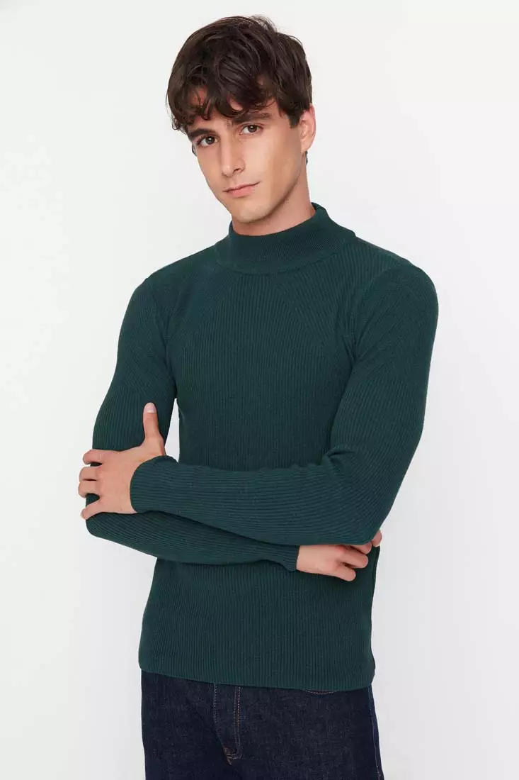 Emerald green sale sweater men