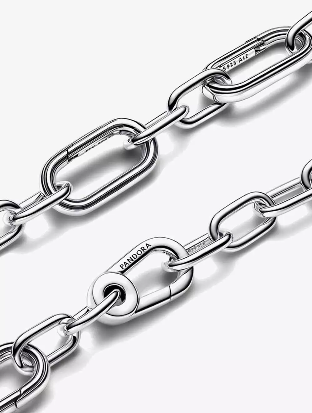 Sterling silver link bracelet with 4 openable links