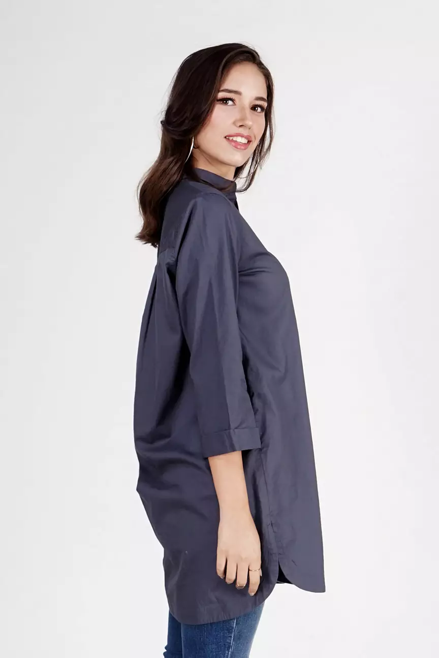 Kemeja Wanita Balted Dark Grey