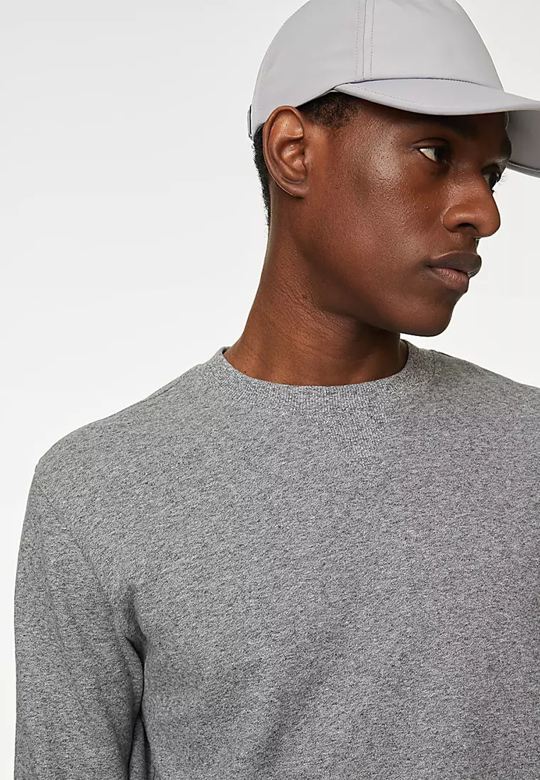 Pure Cotton Crew Neck Sweatshirt