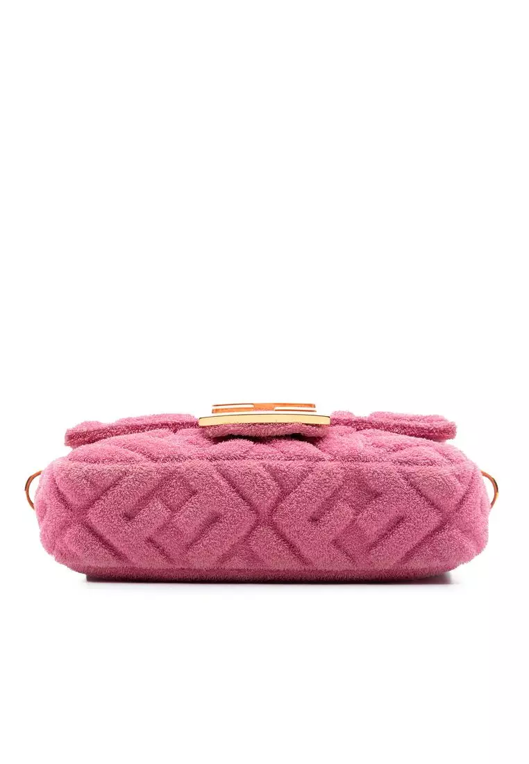 Pre-Loved Fendi Embossed Terry Cloth Ff 1974 Convertible Belt Baguette