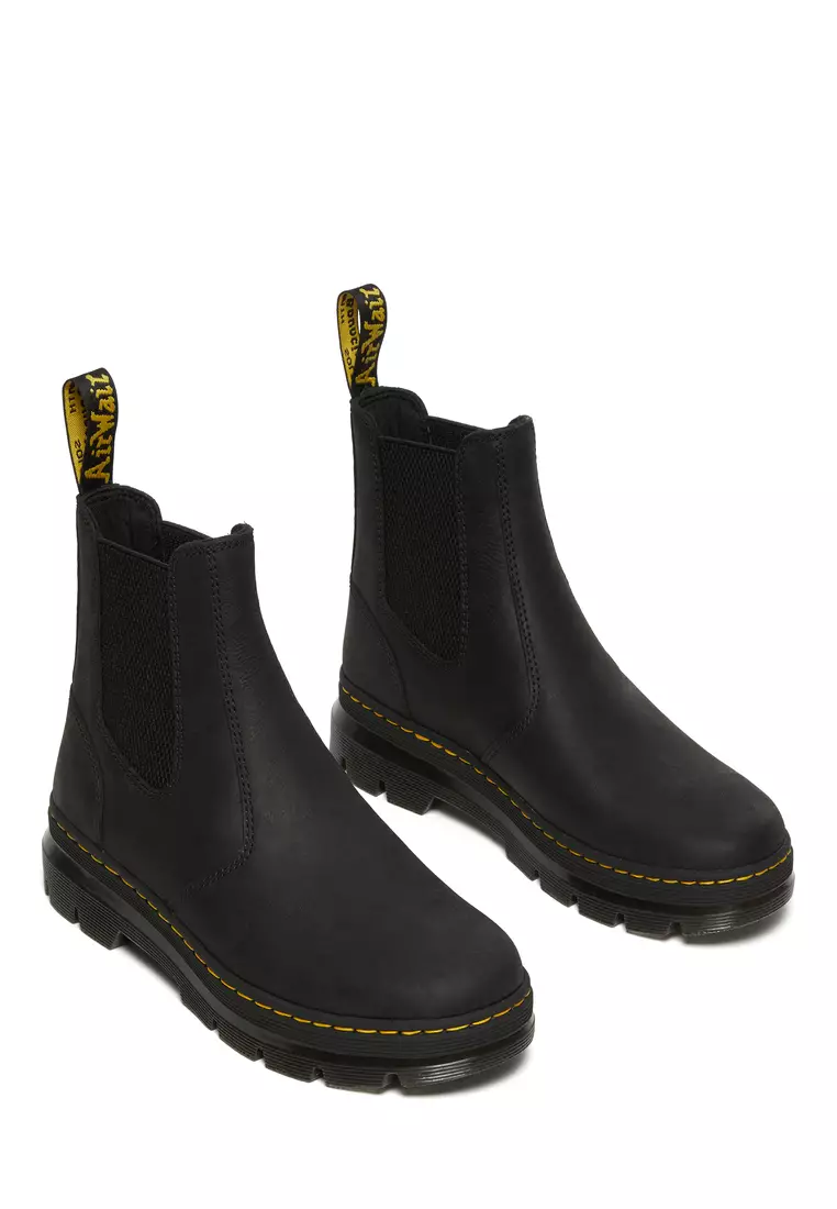 Embury Leather Casual Chelsea Black Boots Men