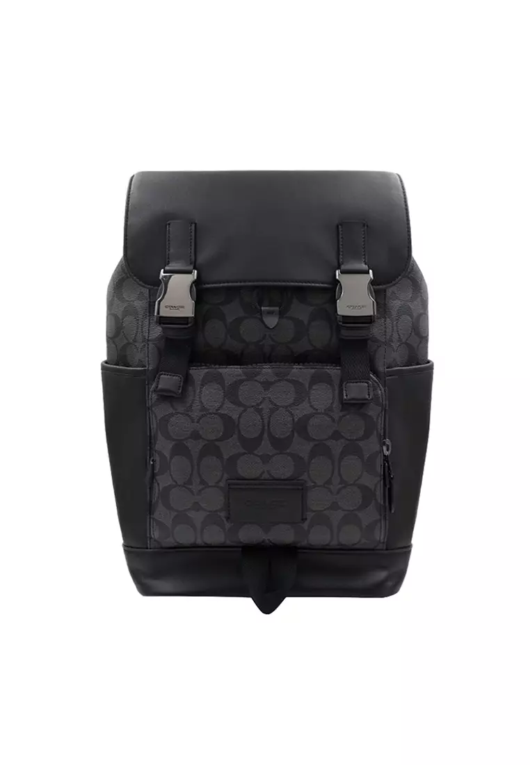 Coach black backpack online mens