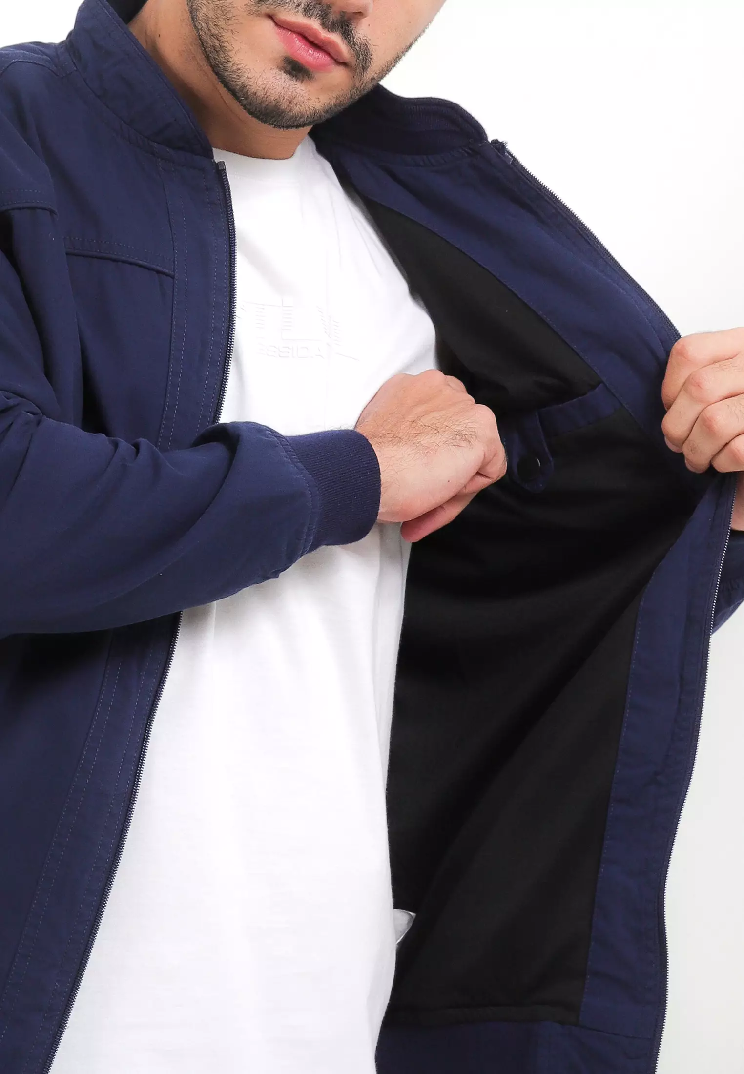 Cressida Jacket Bomber Canvas Navy UB202Y