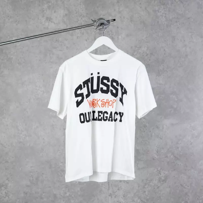 Kaos STUSSY WORKSHOP OUR LEGACY BLACK WHITE TSHIRT 100% ORIGINAL