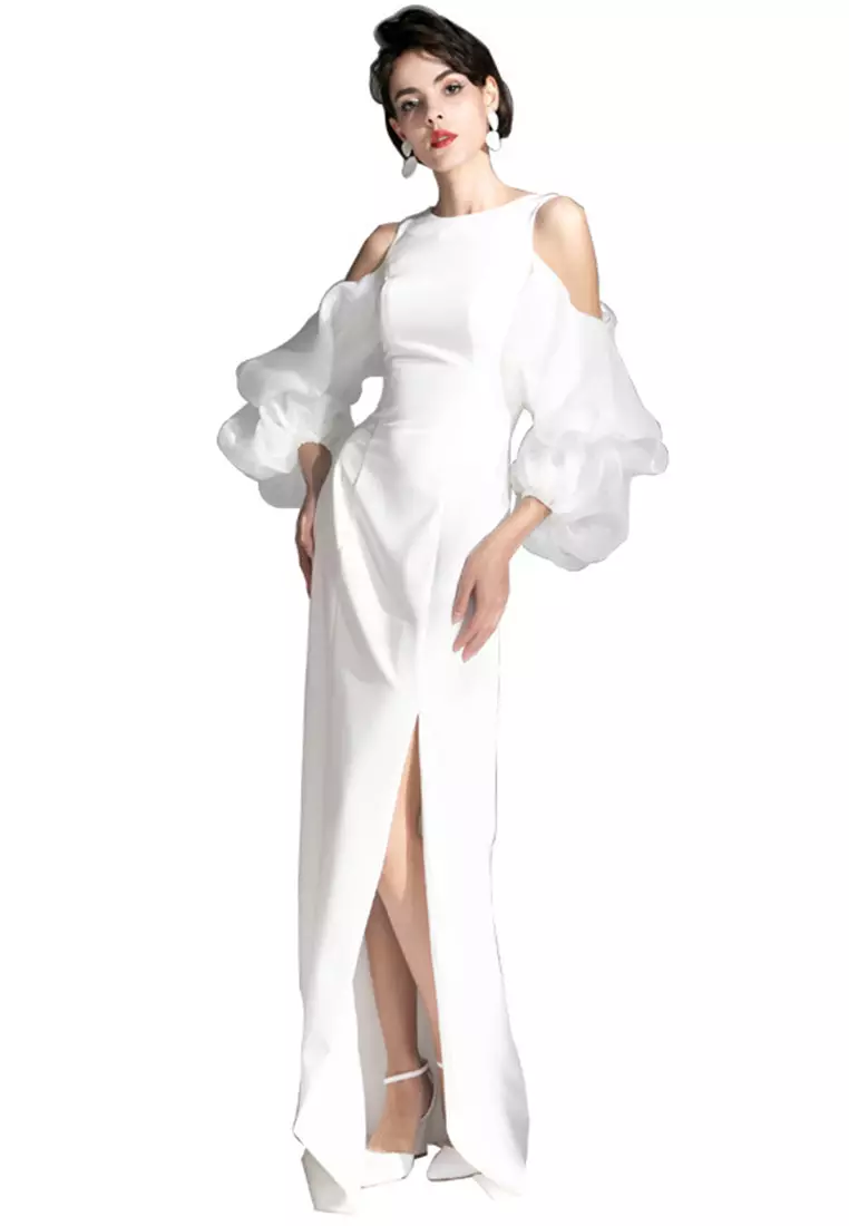 White dress for birthday party clearance