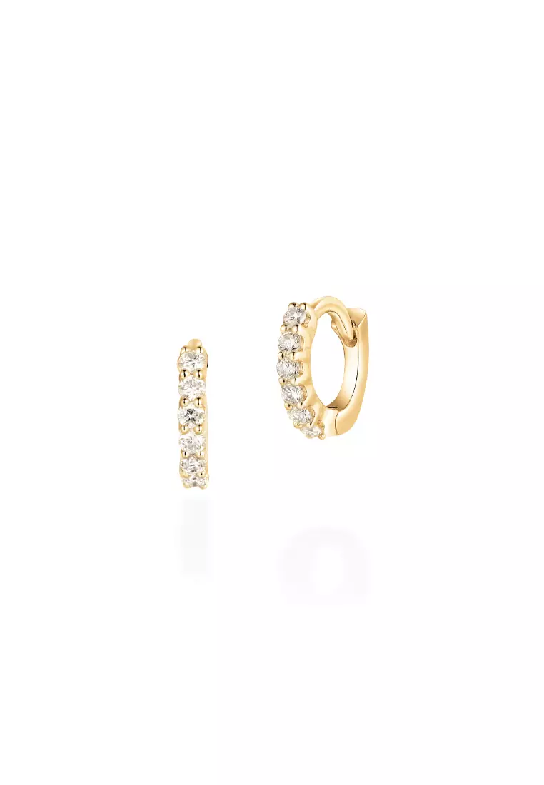 mori Mini 5mm diamond huggies ZALORA