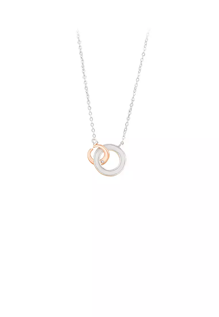 Buy Glamorousky 925 Sterling Silver Simple Personalized Rose Gold
