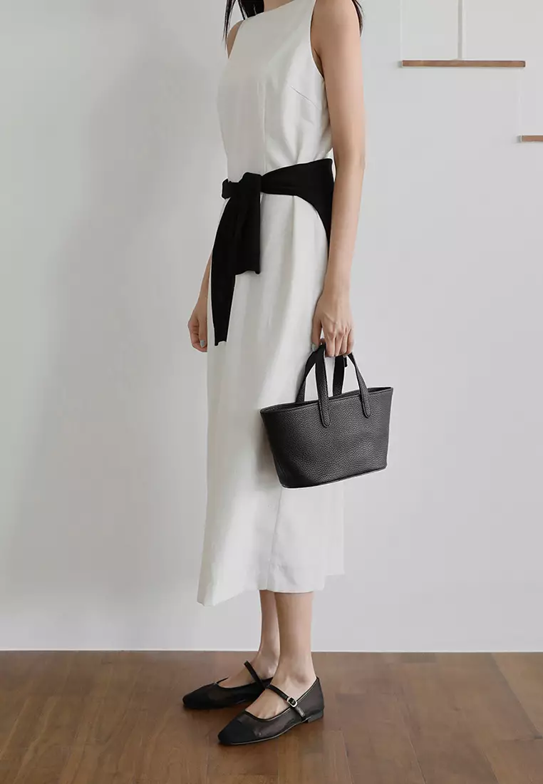 Maniel Mesh Maryjane Flats (1cm) - Black