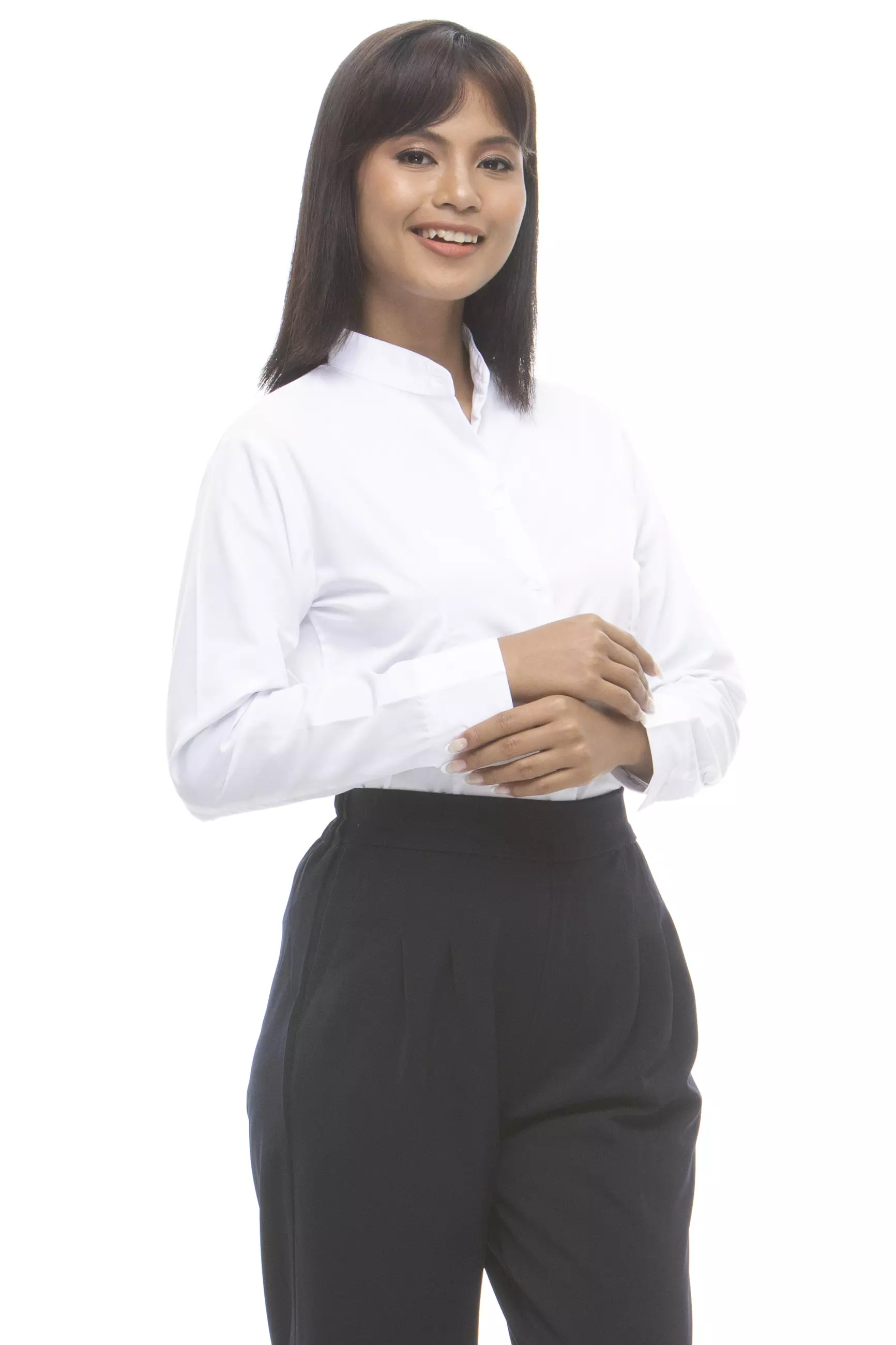 Daisy Long Sleeve Stand Collar Blouse