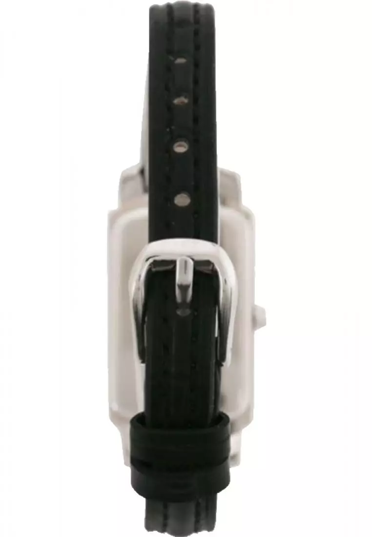 Jam Tangan Wanita Alba Original Garansi Resmi ATCP13 ATCP13X1 Strap Black Leather White Dial