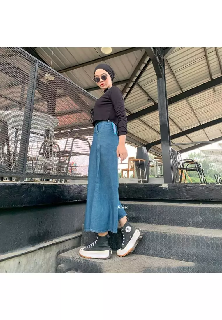 Highwaist Rok Slit Jeans Panjang 996 SEVENTY