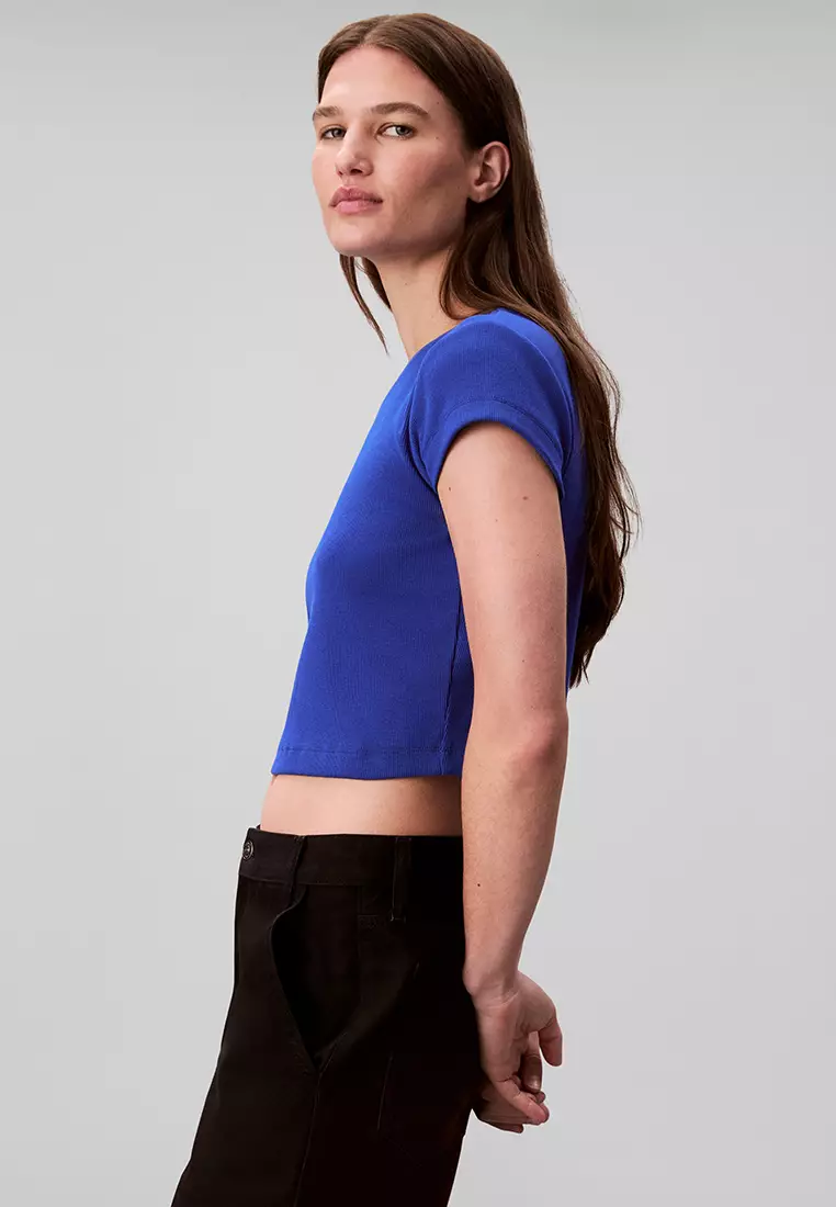 印花短版T恤 - Calvin Klein Jeans