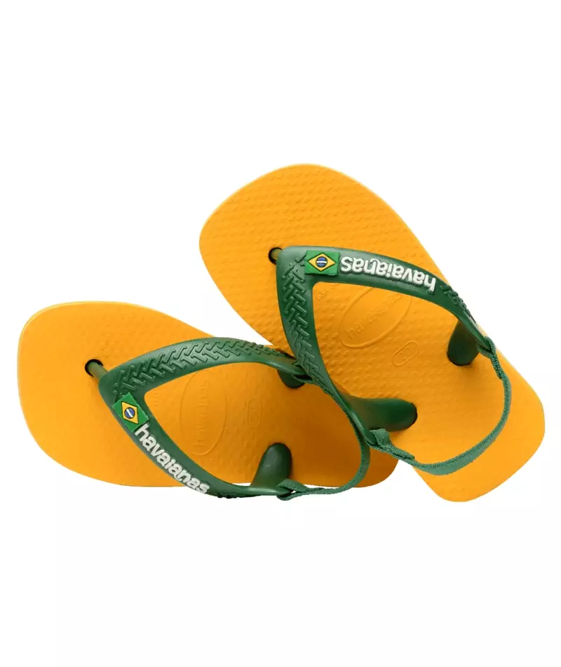 Havaianas New Baby Brasil Logo 2151-Pop Yellow/Amazon - Sandal Anak