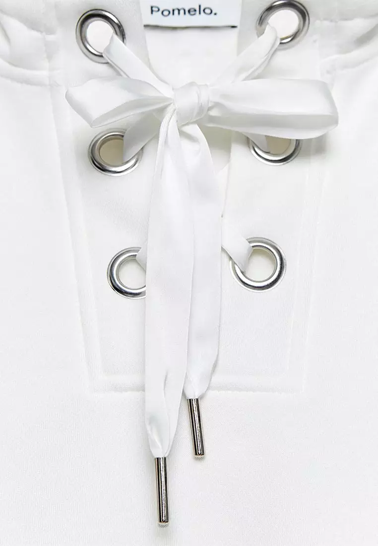 Laced Striped Hoodie