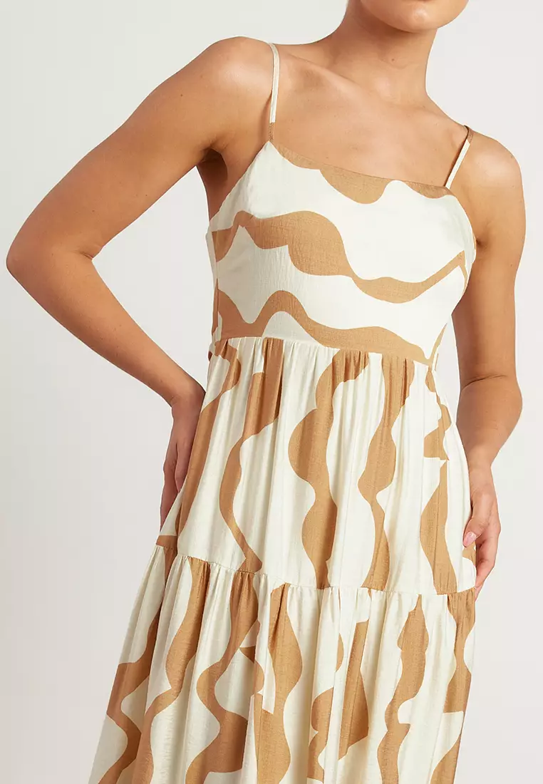 Ribbon Tie Midi Dress