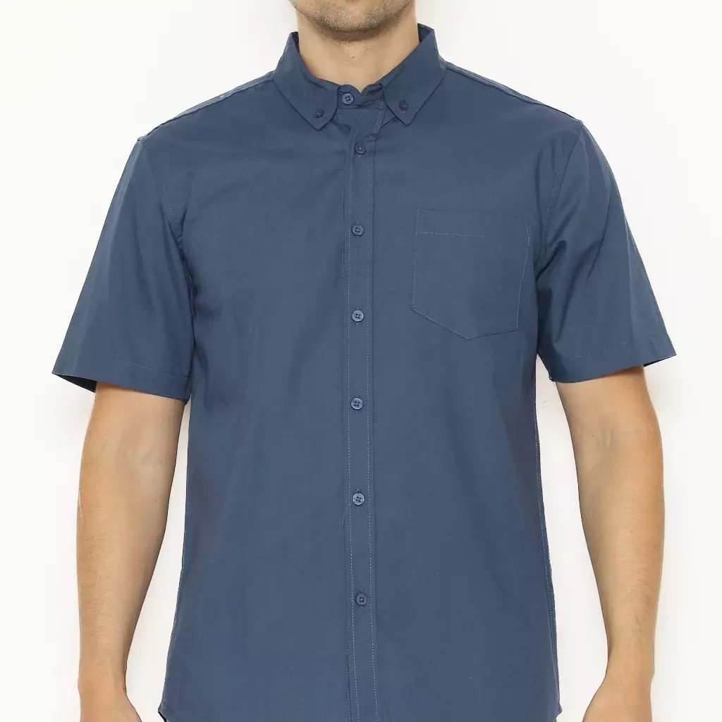 AMK Kemeja Pria Lengan Pendek SHS KAZUKI S/S Blue