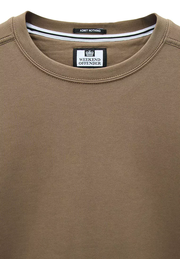 MENS TOBACCO THUNDER CREW WITH PARACHUTE BINDING