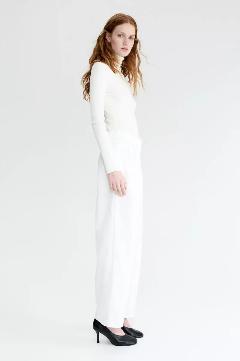 Tailored cotton trousers