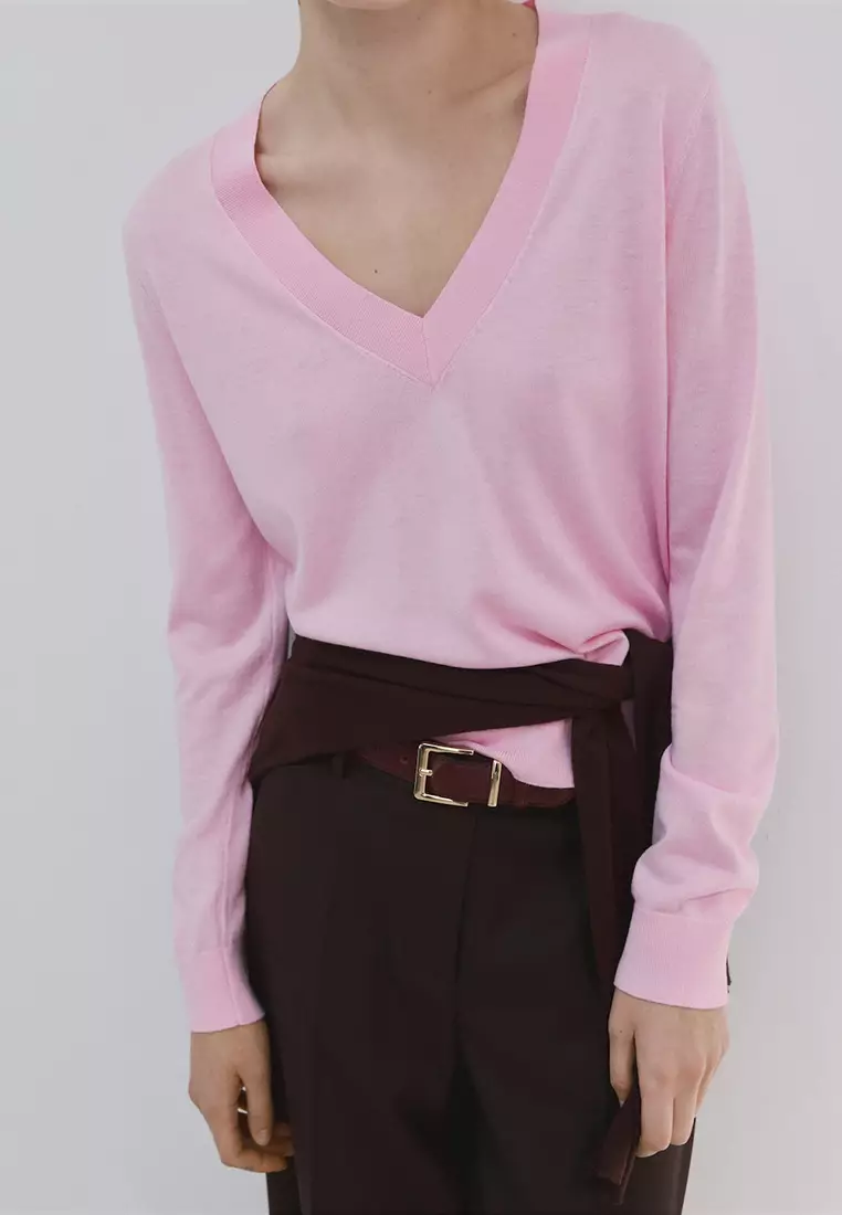 V-Neck Knit Sweater