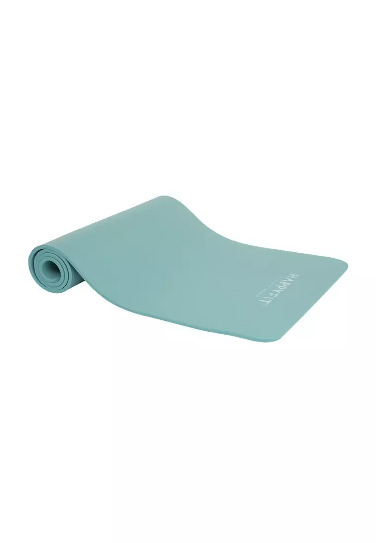HAPPYFIT Yoga Mat Pastel NBR 10mm Free Bag Ice Blue