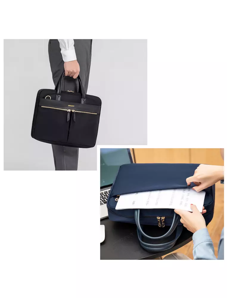 Trimmed Convertible Laptop Bag