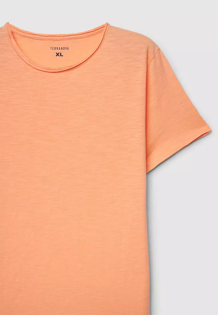 Men's Lightweight Stitching Crew neck T-shirt