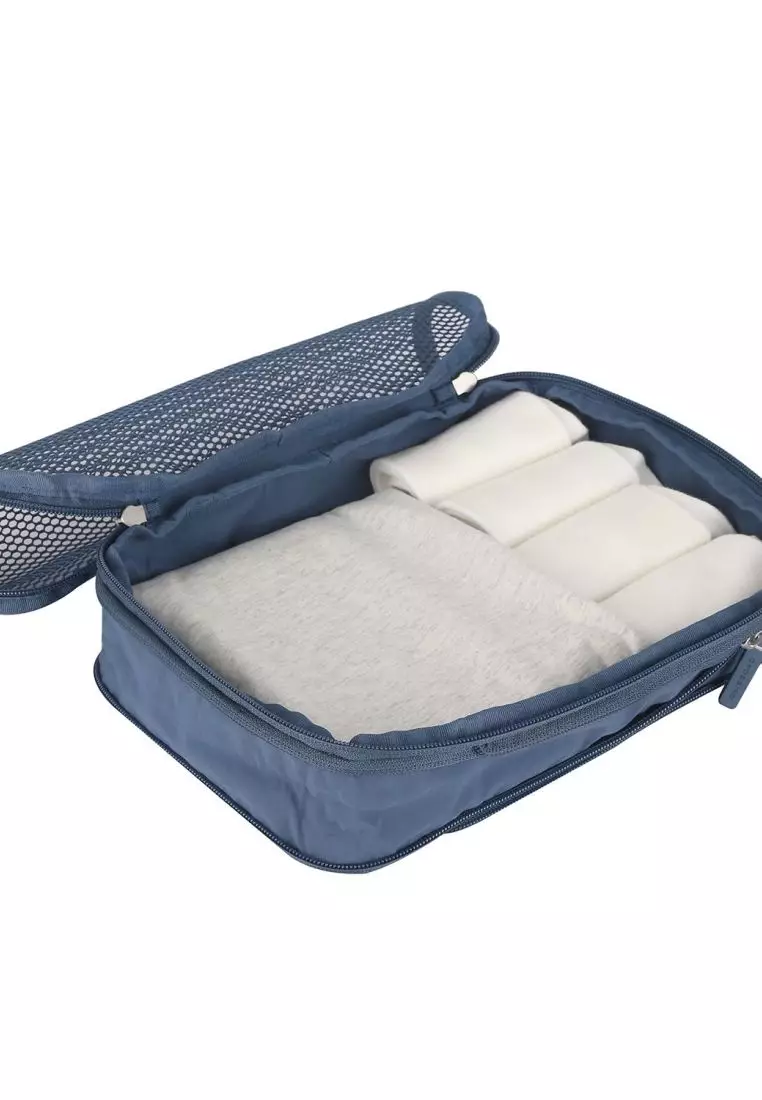 Crossing Waterproof Ripstop Nylon Compression Packing Cube Set (2-Piece Set) - Smoke Blue