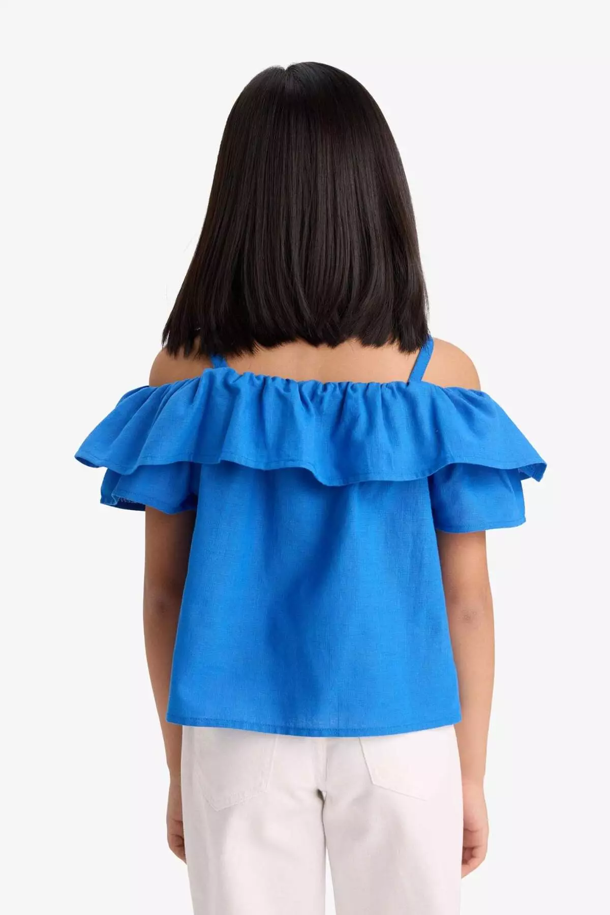 Girls' Flounce Off-Shoulder Short-Sleeved Blouse E6545A825Sm