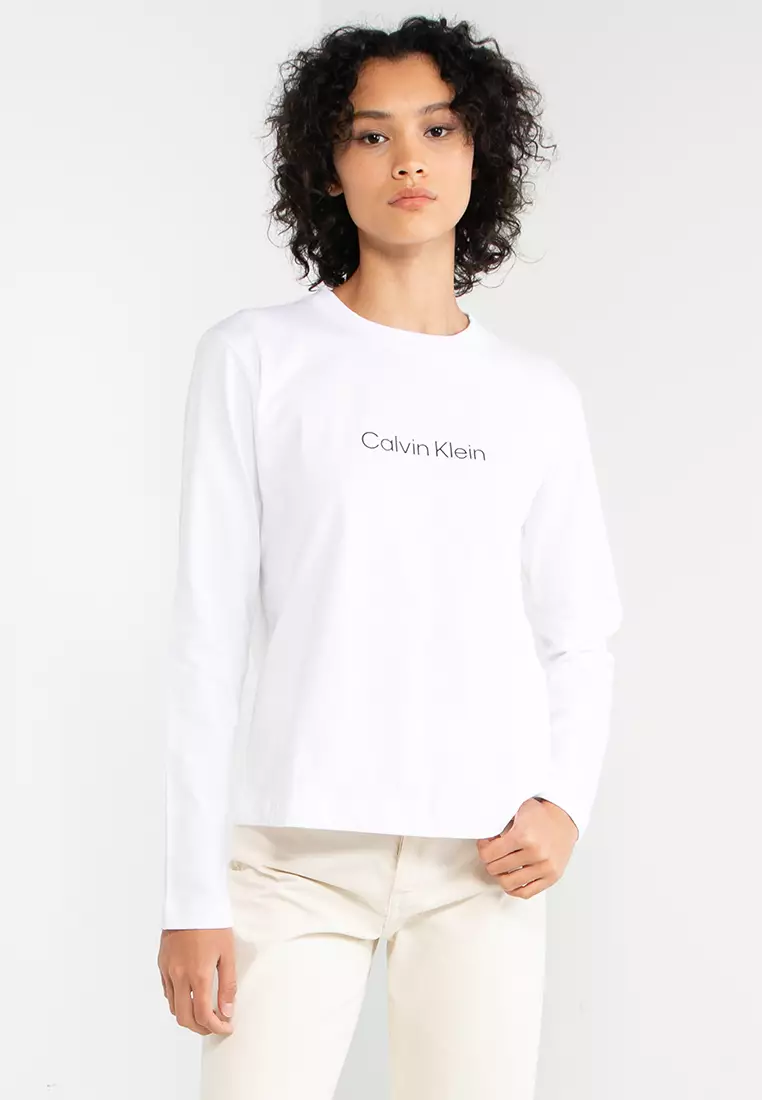 Calvin Klein Logo T-Shirt - Women's  Shirt outfit women, T shirts for women,  Womens shirts