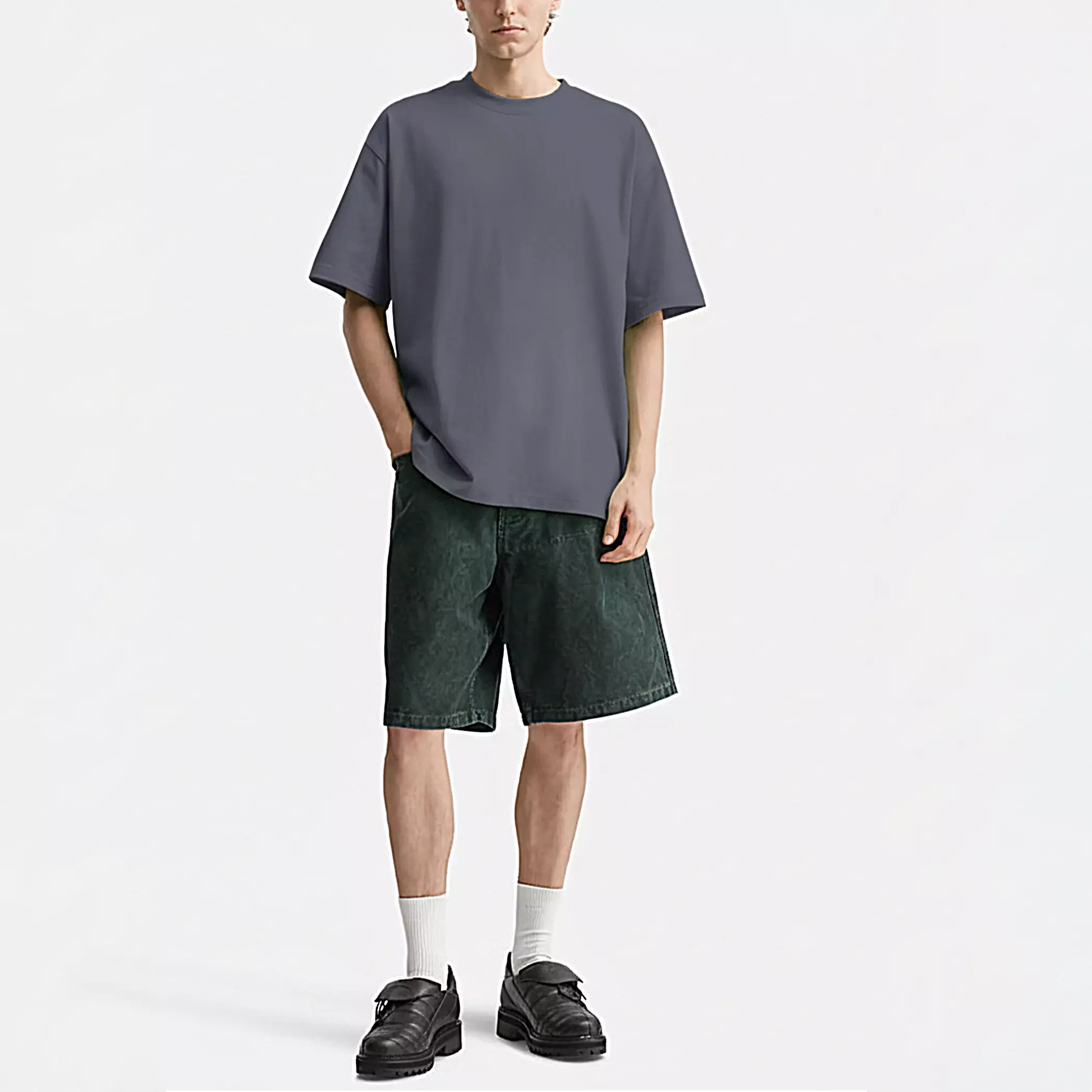 Gloaming Kaos Oversized Cotton Danball 290 Gsm Grey