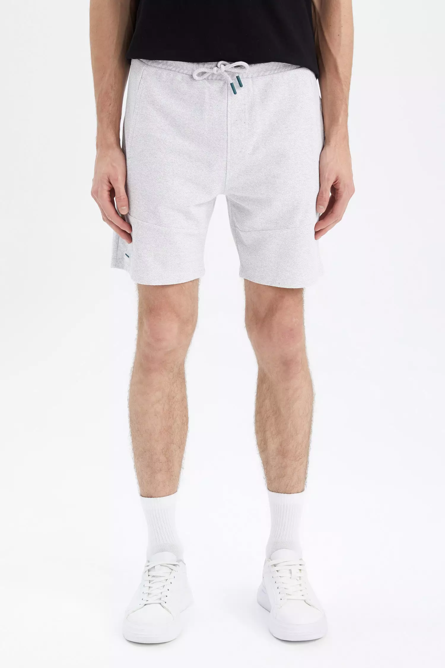White slim outlet fit shorts