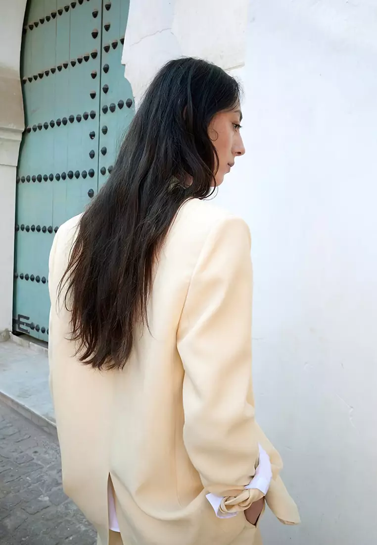 Linen-Blend Suit Jacket