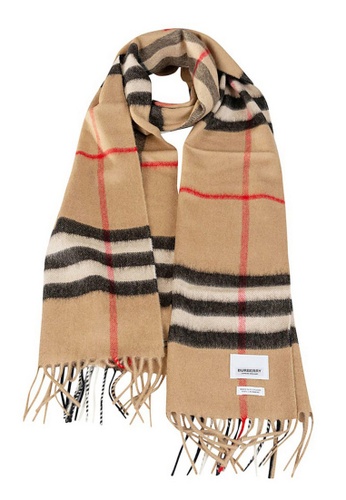 Burberry beige Burberry The Classic Check Cashmere Scarf in Archive Beige for UNISEX C541DAC03339DEGS_1