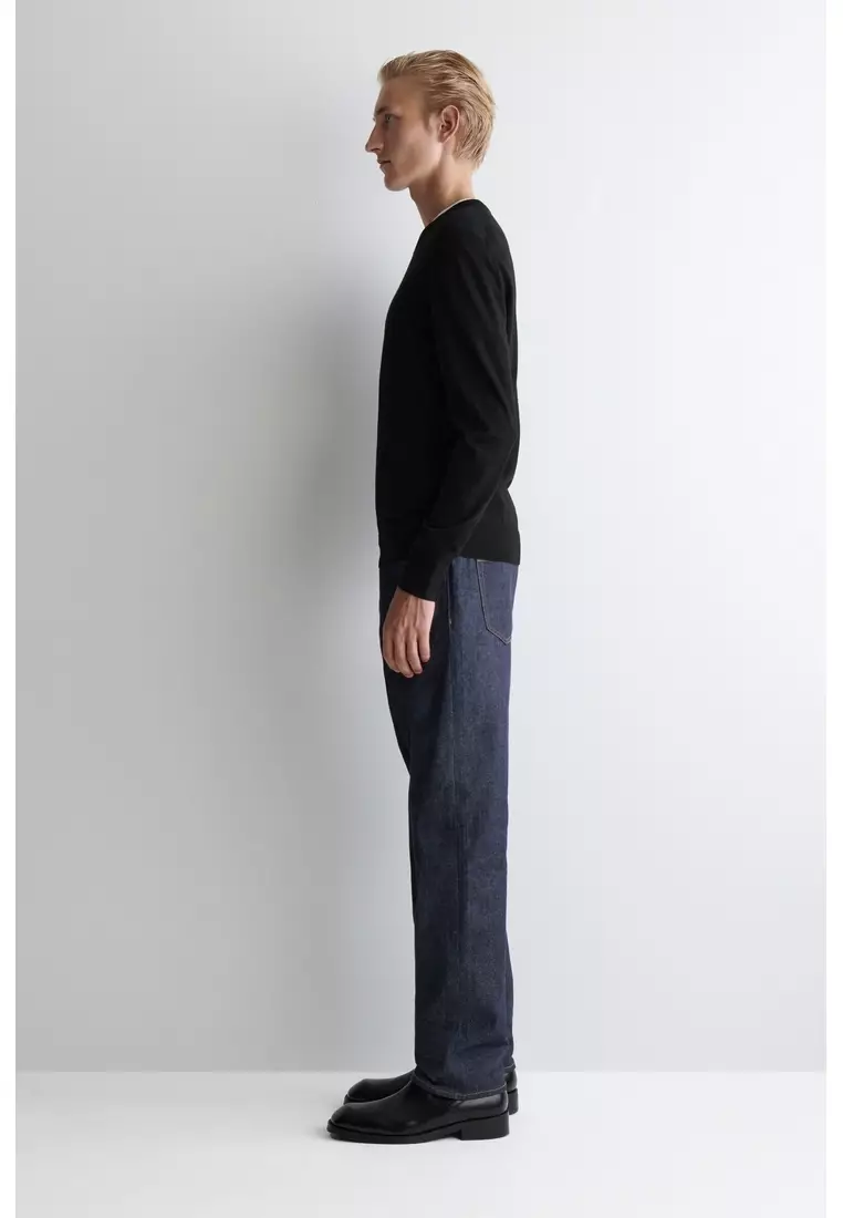 SLIM MERINO WOOL CREW-NECK JUMPER