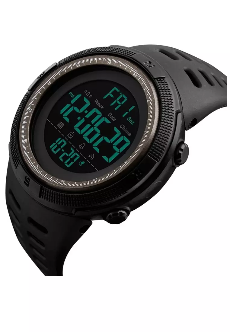 Jam Tangan Kasual Digital Pria Waterproof 50m Strap Tali Material Silicone HT65 ORIGINAL